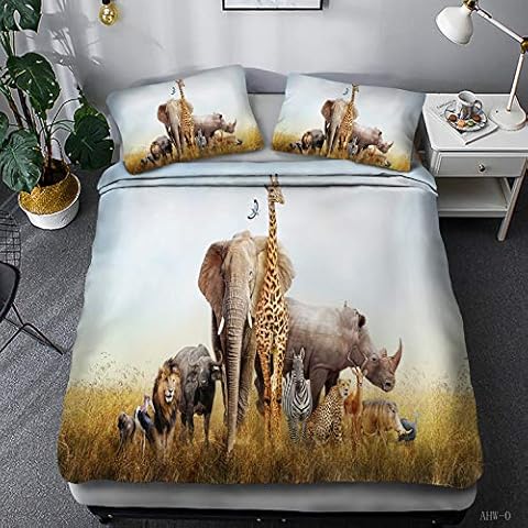 DCORP Parure de lit éléphant 3D Cover