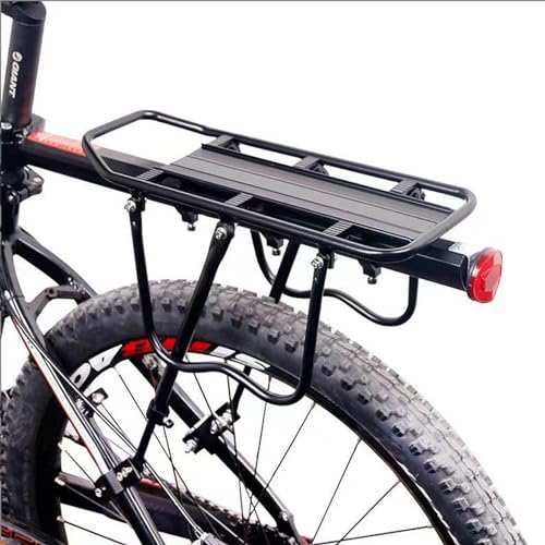 Mountainbike Gepäckträger Maximale Belastung 100kg mit Reflektor,Aluminiumlegierung,Vor und zurück einstellbar,Universal-Gepäckträger Schnelle Installation für 24-28 Zoll Fahrrad Rennrad E-Bike MTB
