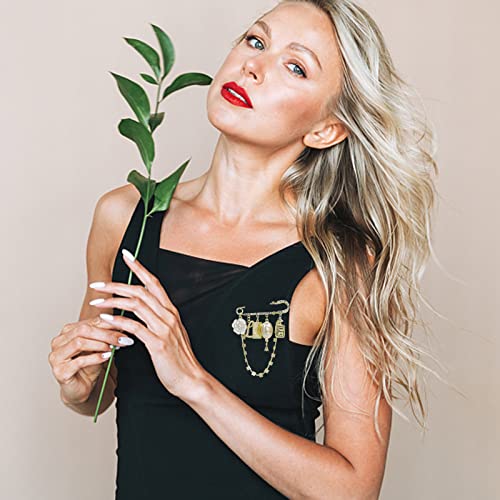 Fashion Pearl Brooch Number 5 Vintage Rhinestone Brooches Pins For Women Wedding/Bouquet/Banquet Jewelry (Pearl Brooch Pin #1) #TOP2