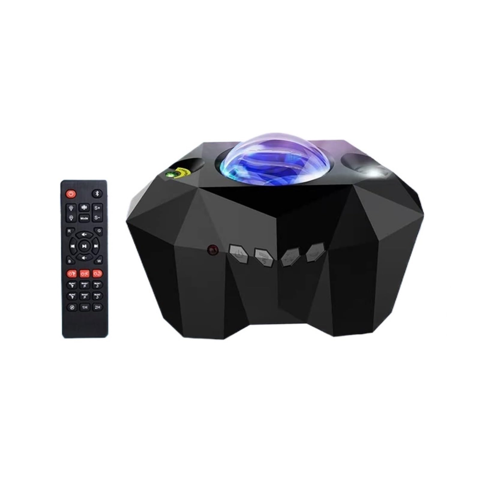 Projektor Led Aurora Borealis Księżyc Galaktyka Lampki Nocne Bluetooth Muzyka Gwiazda Mgławica Projekcja Atmosfera Lampa Dekoracja Sypialni Projekcja W Wysokiej RozdzielczośCi(Black)