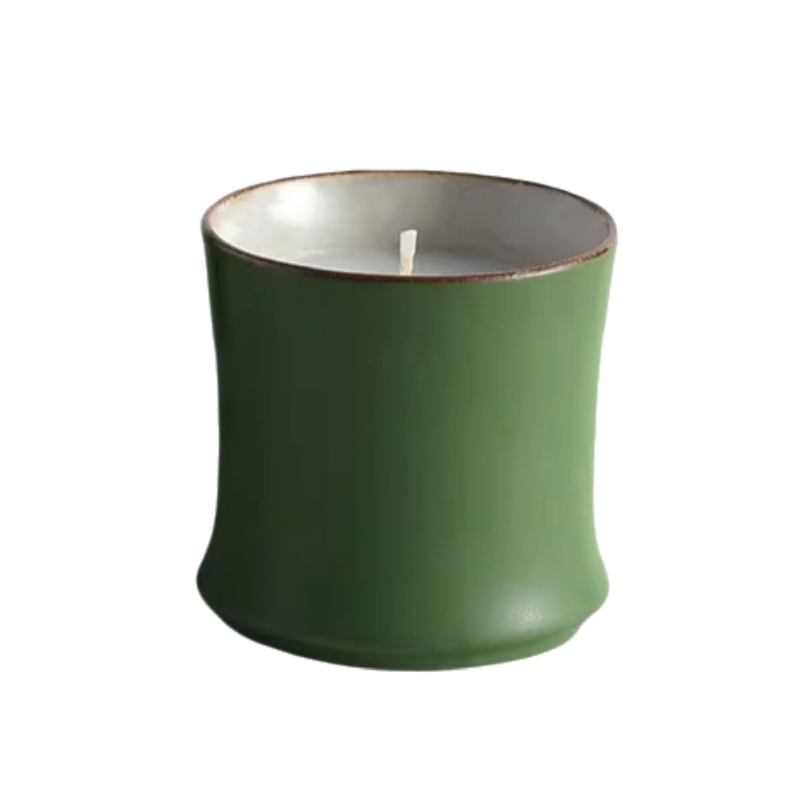 Compacto Velas de cerámica Vela de soja natural Cilindro retro Vela perfumada de larga duración for vacaciones en casa Relajación y spa no es picante(Osmanthus)