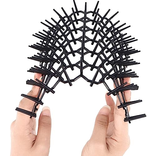 Gavigain 12Pcs Cat Deterrent Mat, Anti Cat Dog Network Indoor Outdoor Repellent Training Plastic Spike Mat for Keeping Away Cats Dogs Protecting Plants