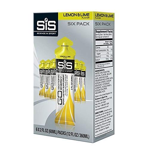 Image of Science in Sport Energy Gel Pack, SIS Isotonic Energy Gel, 22g Fast Acting Carbs, Performance & Endurance Gels, Lemon & Lime Flavor - 2 Fl Oz (Pack of 6)