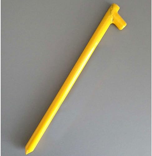 Estaca de cabeza forjada, 12.0 in L, amarillo