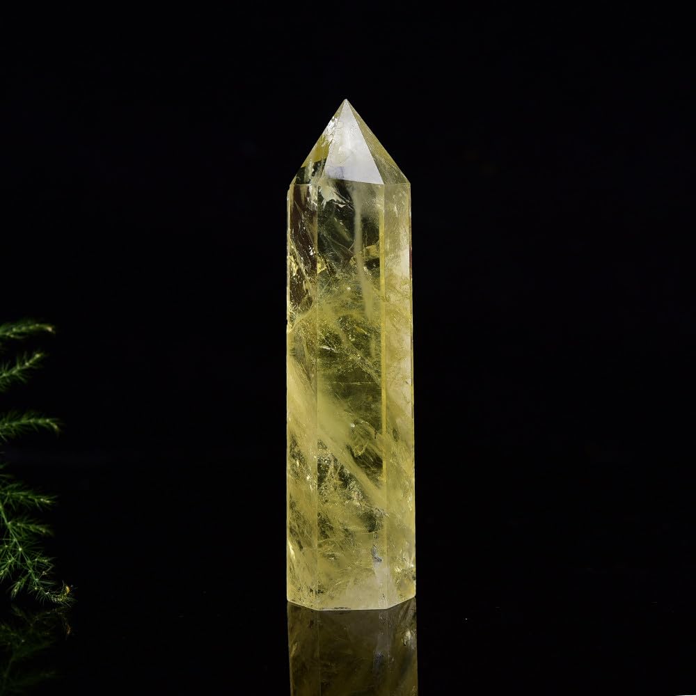 Quartz arc-en-ciel LVTFCO point de cristal naturel 7-8 cm pour revitaliser deco