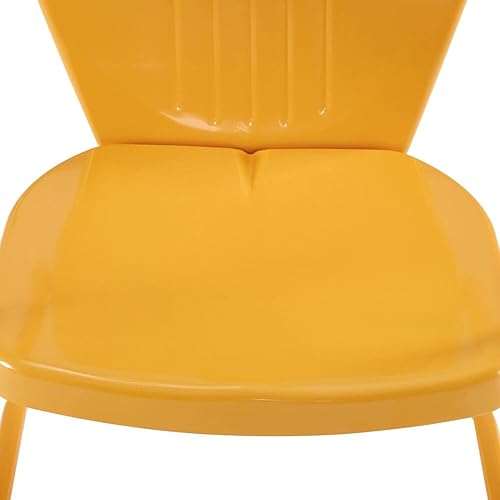 Miniatura 6 de Renaissance Romance - Silla de metal para exteriores, mandarina, 18.7 pulgadas de profundidad x 22 pulgadas de ancho x 33.25 pulgadas de alto, fácil