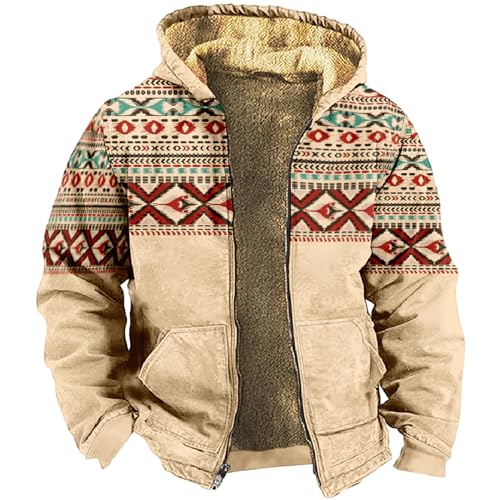 Sweat à capuche entièrement zippé homme doublure épaisse Sherpa
