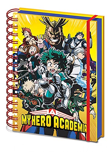 1art1 My Hero Academia Radial Character Burst Bloc De Notas Libreta De Espiral 21x15 cm Cover