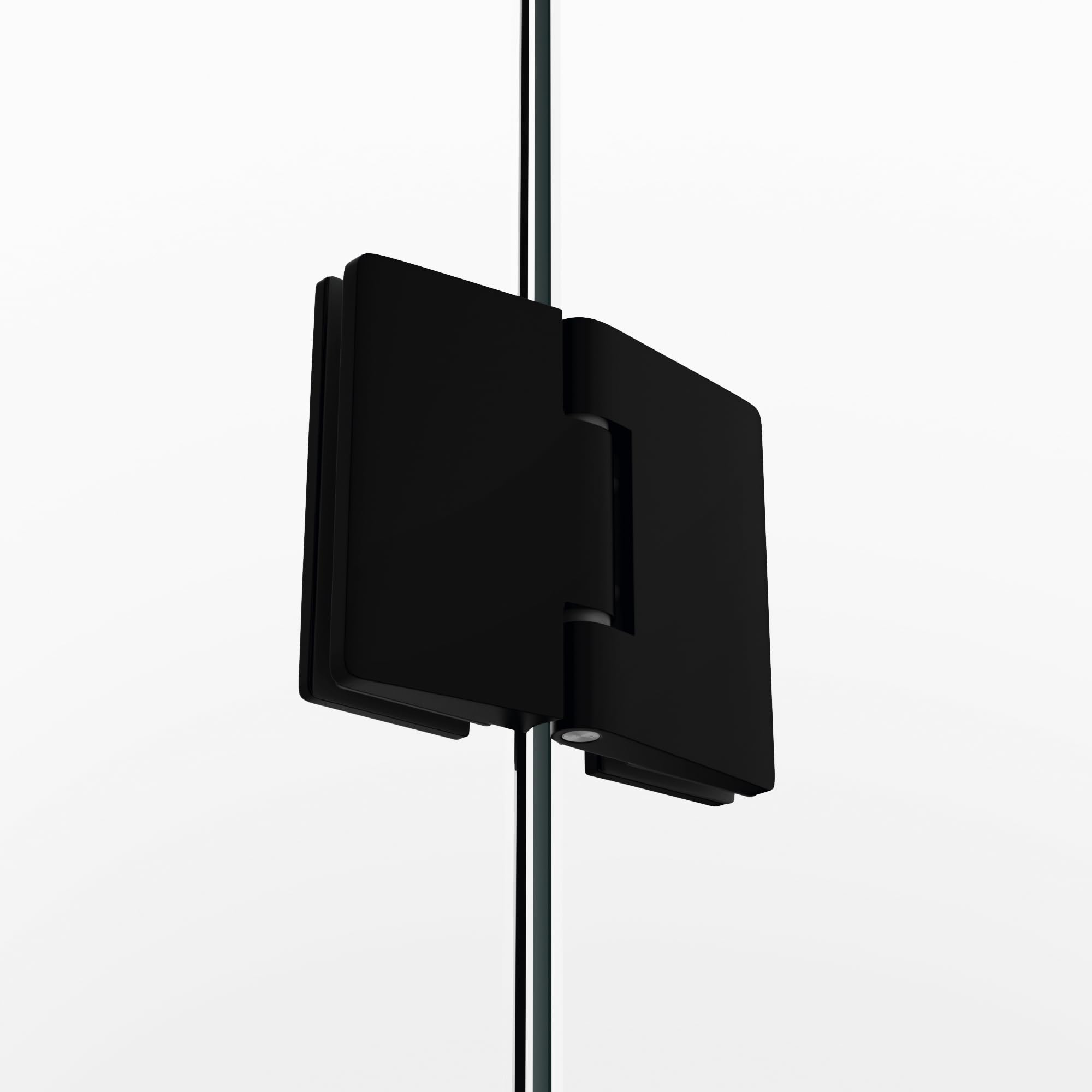GME - Mampara Ducha Frontal 1 Puerta Fija + 1 Corredera 100cm Negra | Mampara de Cristal con Perfilería de Aluminio y 195cm de Altura | Cristal Templado 6mm Antical Y Cierre Magnético