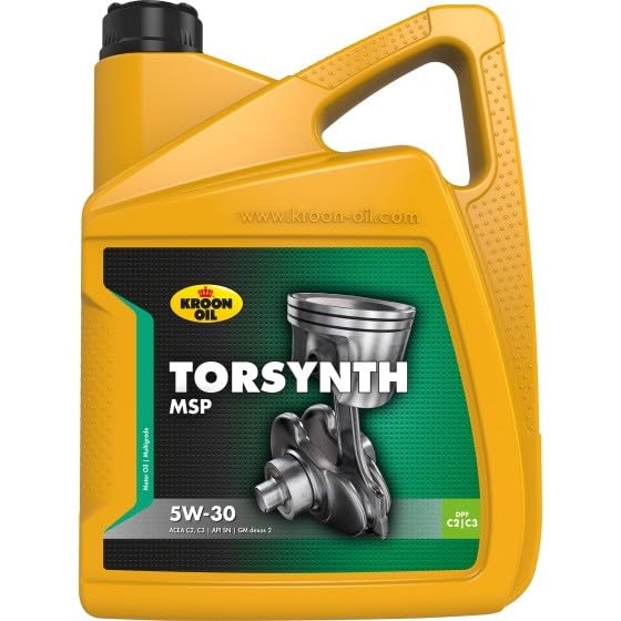 KROON-OIL Aceite de Motor Para Coche Sintético 5W30 C3 Para Diésel Gasolina y LPG - TORSYNTH MSP 5L