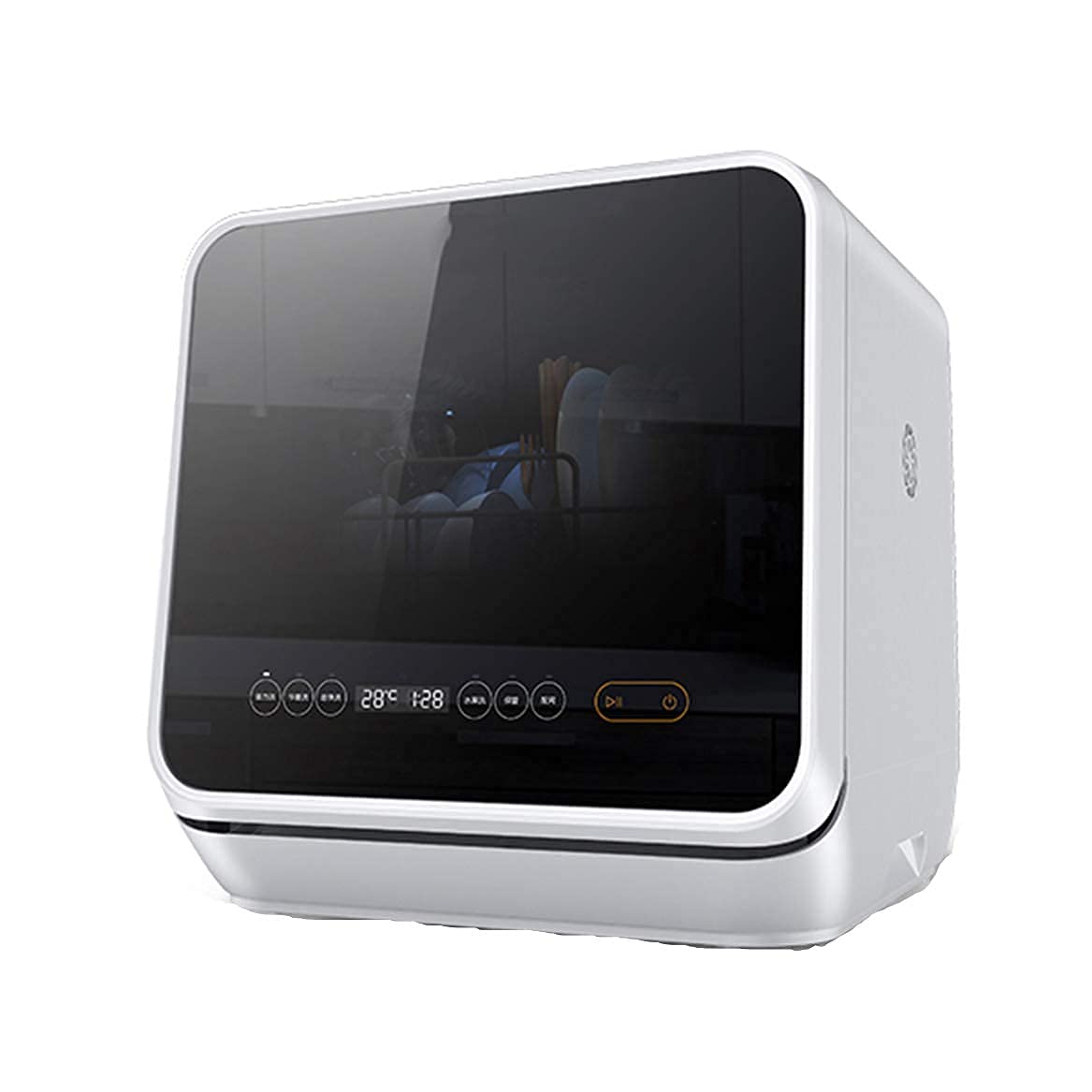 Automatic Dishwasher, Compact Countertop Dishwasher, Drying Dishwasher, 6 Place Setting Capacity, Low Noise Level