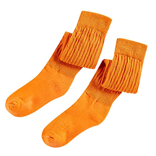 Image of Century Star Knee High Slouch Socks for Women - 80s 90s Scrunch Socks Soft Leg Warmers Stacked Boot Socks Holiday Daily