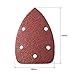 uxcell Detail Sander Sandpaper, Triangular Sanding Paper, Hook and Loop Sanding Pads, Triangle Oscillating Multi Tool, 40 Grits 5 Holes, 5pcs