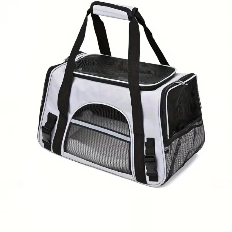 QQLe Cat Carriers, Dog Carriers, Pet Carriers – Airline-Approved Soft-Sided Bag for Cats & Small Dogs (Up to 15 lb), Foldable, Breathable Mesh, Privacy Cover, Washable & Lightweight