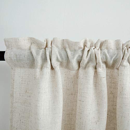 Curtain Valances For Windows Burlap Linen Window Curtains For Kitchen Living Dining Room 58 X 15 Inch 1 Valance Linen Crude #TOP3