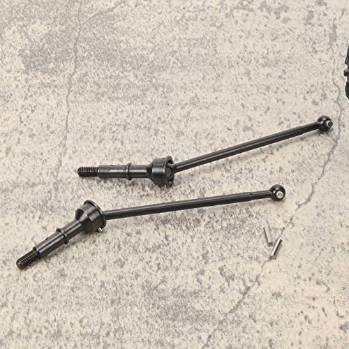 RCAWD 2X #45 Steel CVD Driveshaft Set Complete for Losi 1-10 22S 2WD No Prep Drag Car Upgrade Parts (Black)