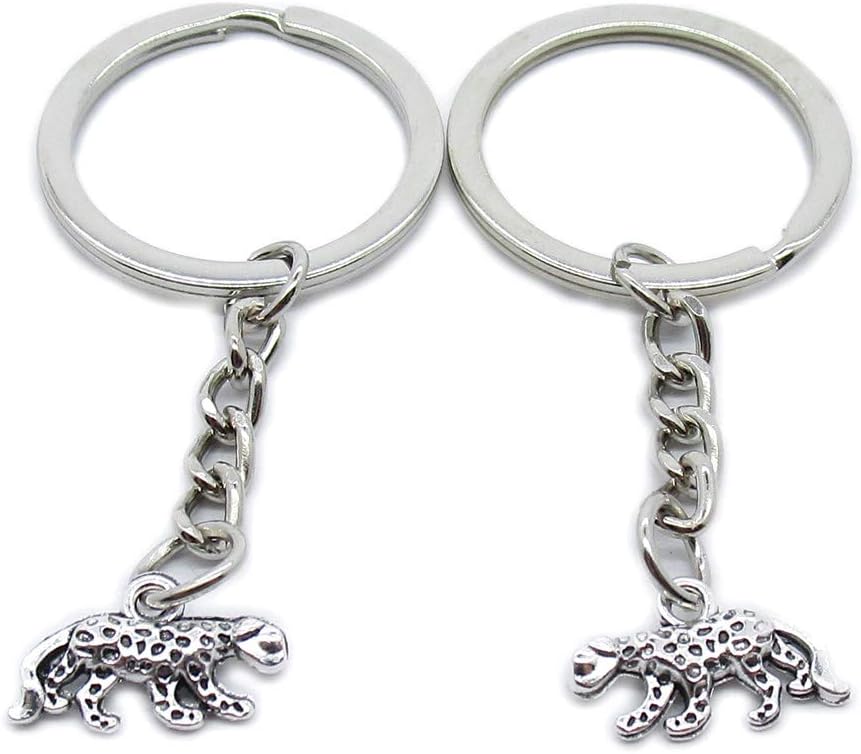 100 Pieces Keyring Keychain Wholesale Suppliers Jewelry Clasps RU7N4I Leopard
