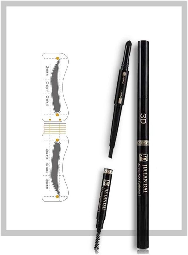 Eyebrow Stencil Shaper with 3 in 1 Eyebrow Pencil Powder Brush-Long Lasting Brow Pencil,Eyebrows Grooming Stencil Kit Reusable Styling Tool,32 Pcs (Natural Eyebrow stencils+3 in 1 pencil)