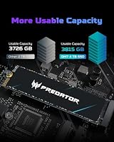 Acer Predator GM7 4TB M.2 NVMe SSD PCIe 4.0 - Lesegeschwindigkeit bis zu 7400 MB/s - Professionelle Interne Festplatte - Gaming Speicher Kompatibel mit PC, Laptop & PS5 – Ansicht 8