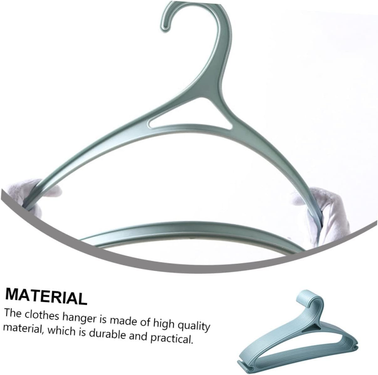 10pcs Non-Slip Plastic Clothes Hangers Household Storage Holders Lightweight Wardrobe Organizers for Skirts Coats Balcony Drying