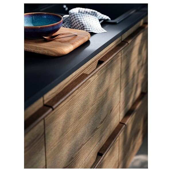 KASKER Plan de travail sur mesure, effet pierre noire/quartz, 1 m²x2,0 cm