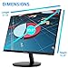 Norcent 24 Inch Computer Frameless Monitor, 75Hz Full HD 1920 x 1080P IPS LED Display, HDMI VGA Port, 178 Degree Viewing Angle Blue Light Filter Function, 100x100mm VESA Mountable, MN24-H