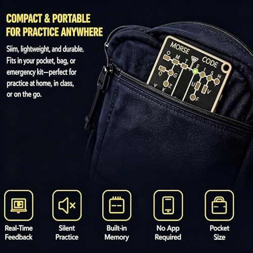 Morse Code Trainer Card Pro : outil d'apprentissage de télégraphe de poche - 6