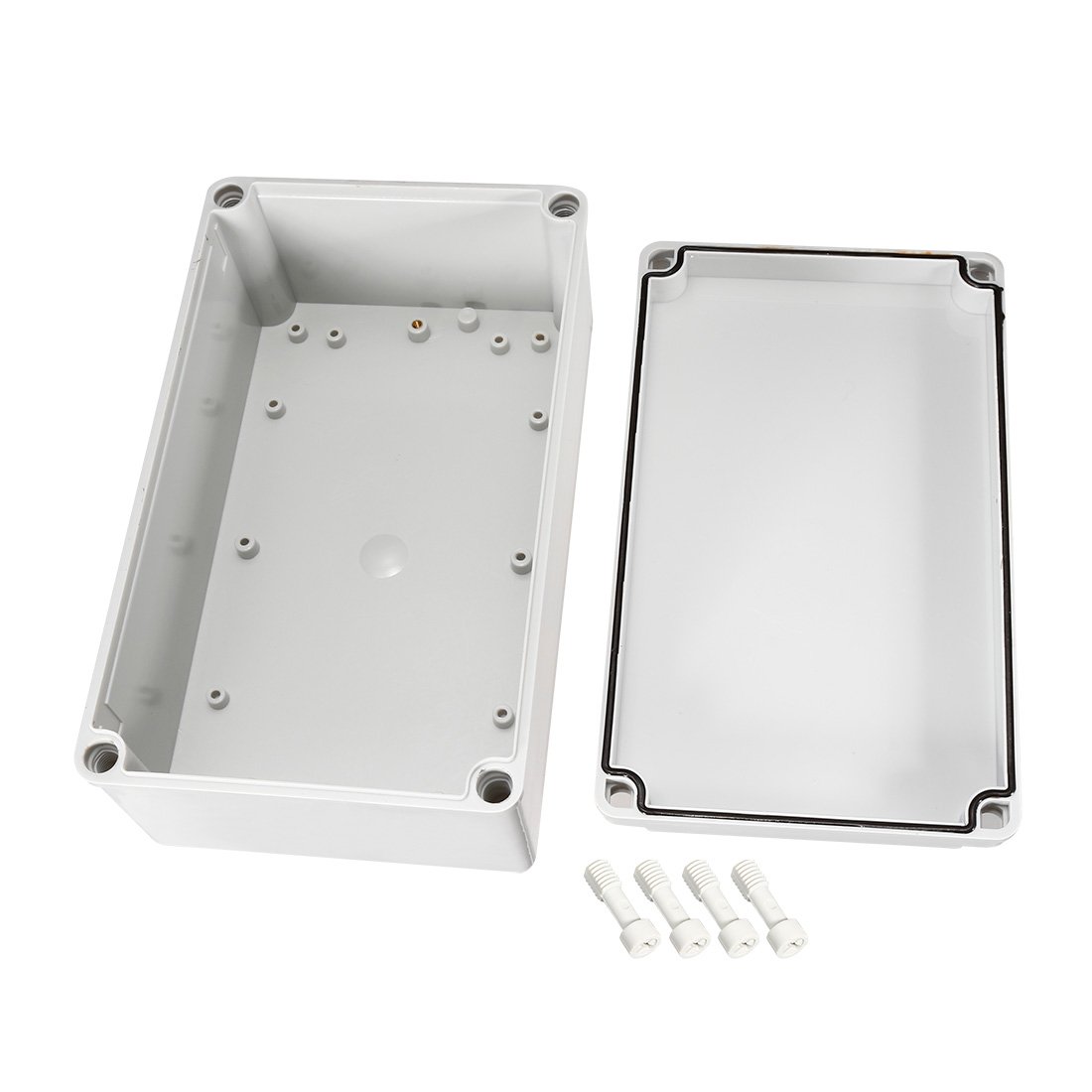 sourcing map 250x150x100mm Boîtier en plastique ABS électronique bricolage boîte de jonction Gris