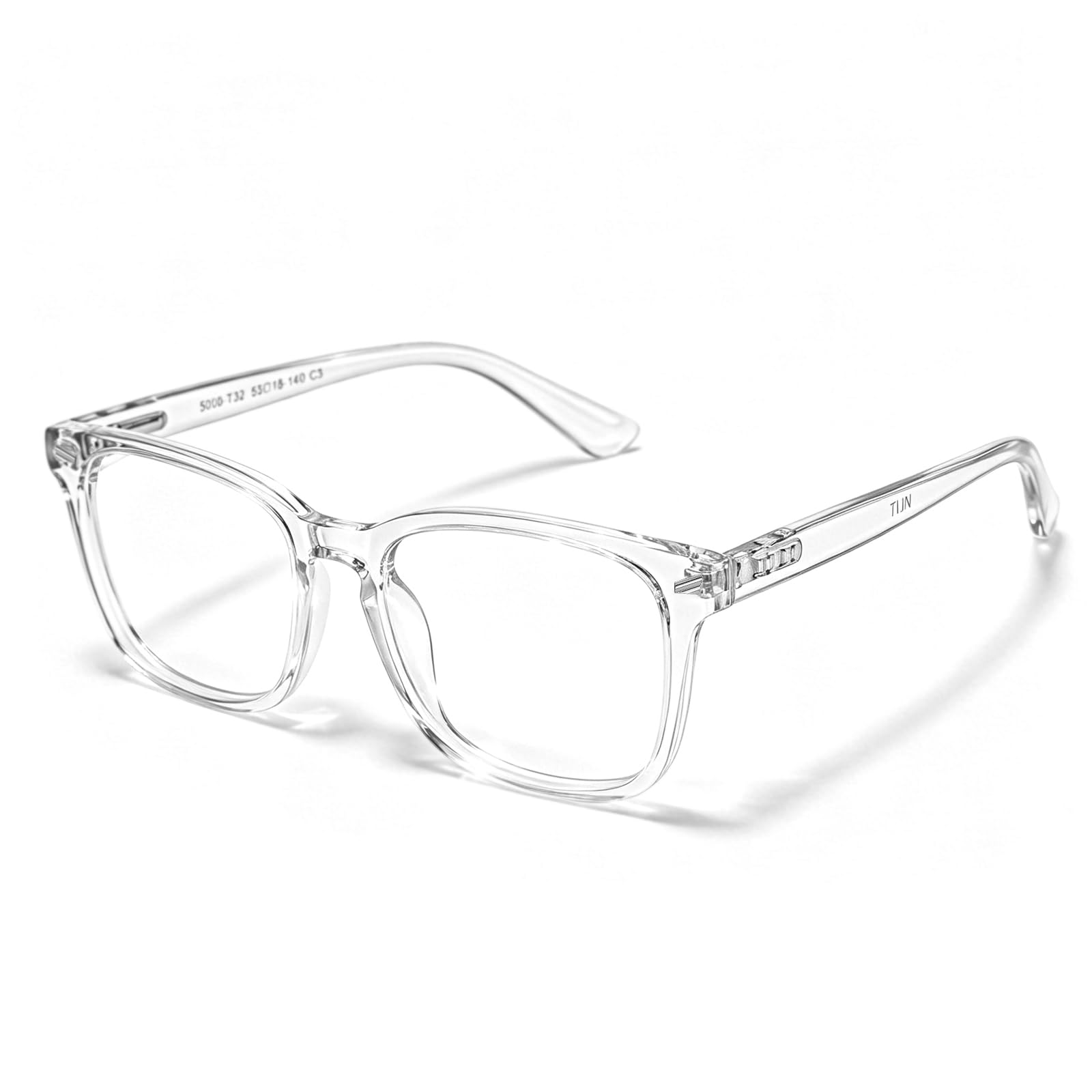 TIJN Blue Light Blocking Glasses for Women Men Square Frame Nerd Eyeglasses Anti Blue Ray Computer Screen Glasses