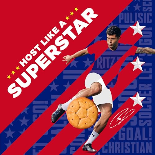 Image of RITZ Soccer Shapes Original Crackers, Snacks for Kids and Adults, Party Snacks, Limited Edition, 12.3 oz (Pack of 2)