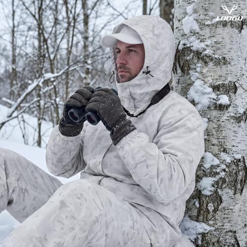 Image of LOOGU Men's Rain Suit - Rain Gear for Men Waterproof, Lightweight Rain Coat, Breathable Mens Rain Jackets Hood and Pants