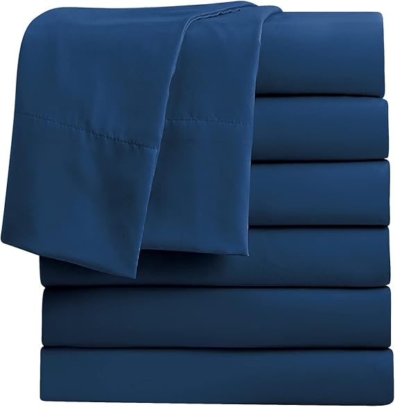 FreshCulture Twin Flat Sheets Only, Pack of 6, Soft Microfiber Bedding