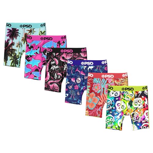 PSD Underwear Youth Boy's Tropic Rush Boxer Brief 6 Pack,