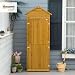 Outsunny Gartenschrank Holz Wetterfest Doppeltür 79x49x191,5cm Naturholz