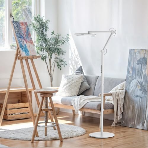 Image of Honeywell 05D01 LED Floor Lamp, Dimmable 1500LM CRI>97 Home Office White