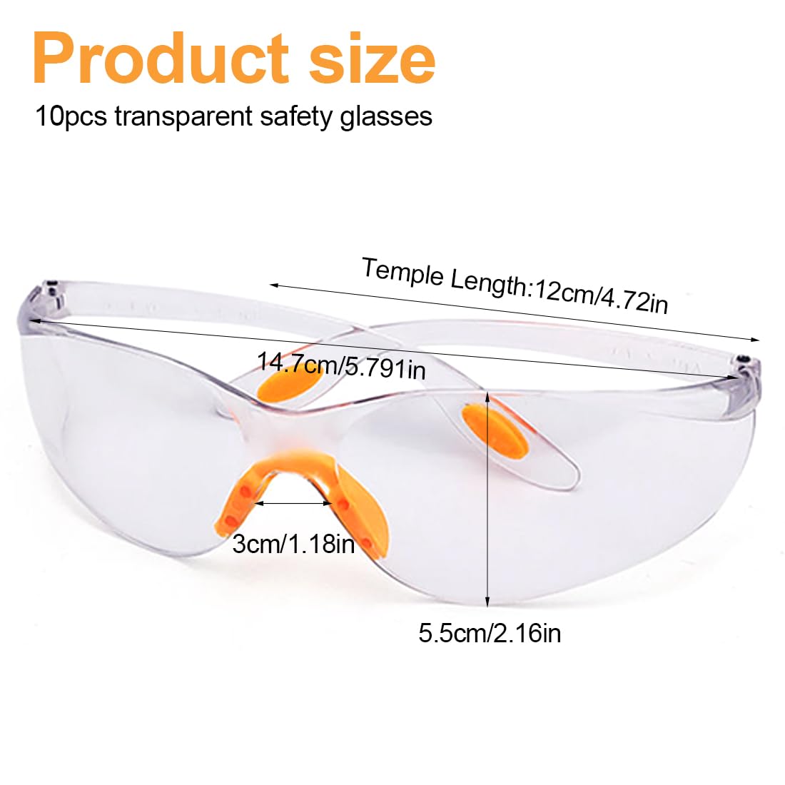 3 Occhiali Protettivi Antigraffio Adulti - Con Protezione UV, Per Lavori E Laboratorio - Foto 3