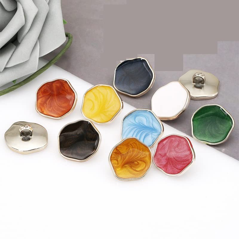 Pikolak, Guziki, 21/25/30mm kolorowe plastikowe duże guziki do szycia dla kobiet ubrania suknia ślubna koszula bluzka płaszcz wiatrówka sweter Decor(Green,30MM 10PCS)