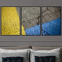 3 Piece Framed Canvas Wall Art Abstract Colorful Cool Geometric Canvas Prints Home Artwork Decoration for Living Room,Bedroom - 16