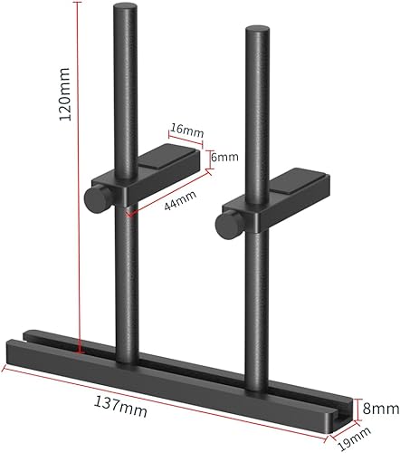 Miniatura 2 de Soporte de soporte de GPU Dual Brace Montaje en ventilador Tarjeta gráfica de aluminio ajustable Soporte de GPU Sag Soporte para tarjeta de video