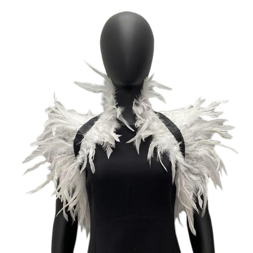 Poncho gothique à plumes pour femme résolvant le manque de volume de votre costume
