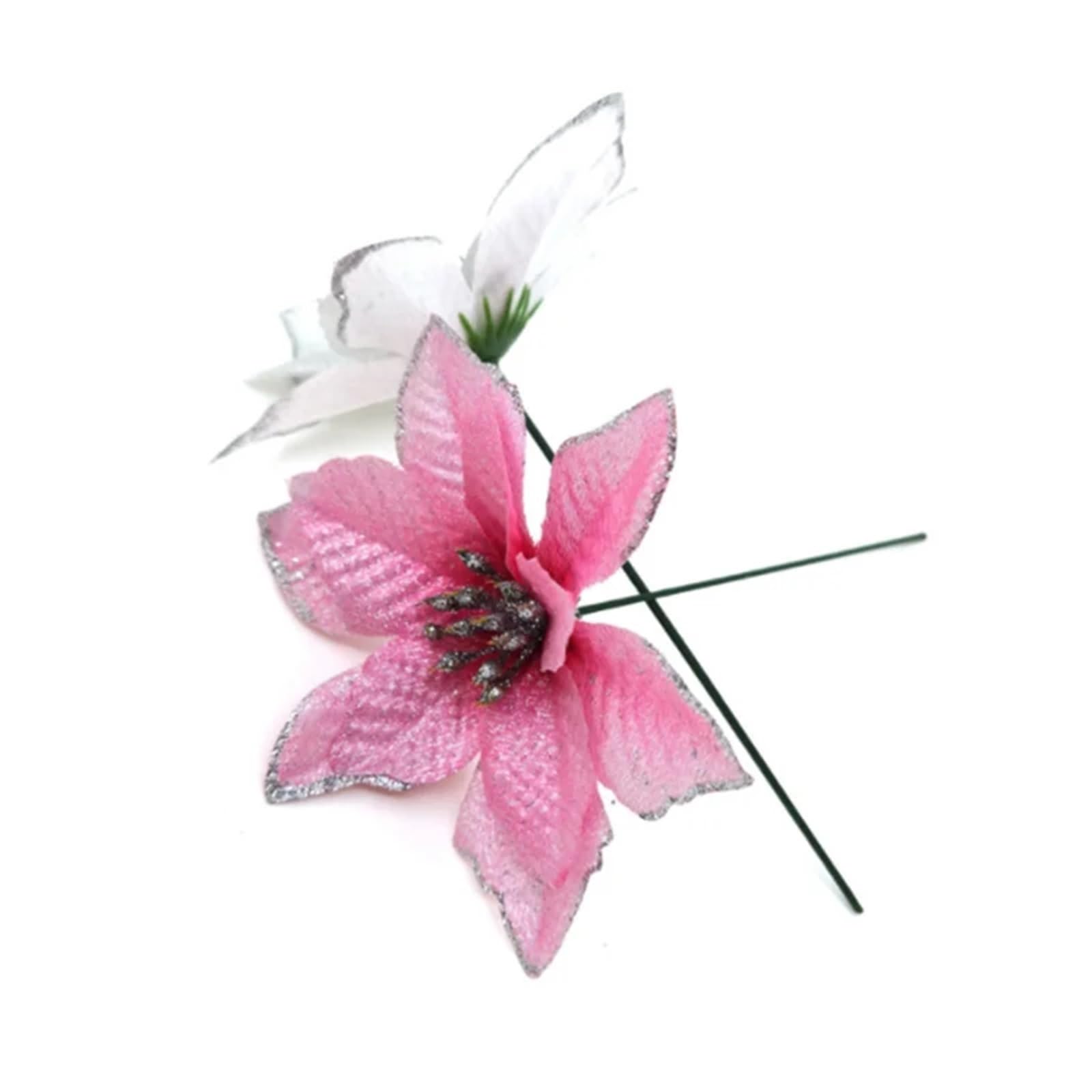 Zhsoao One Color Set Of 200 Artificial Stems With Bendable For Diy Craft Bouquet Making