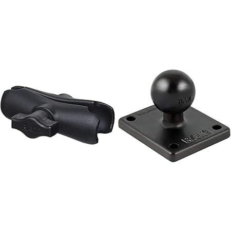 Amazon Ram Mounts ラムマウント アーム部 標準アーム アルミ 約93mm Ram B 201u マウント部 2x1 7ベース Ampsホールパターン ブラック Ram B 347u セット買い 車 バイク 車 バイク