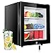 Mini Refrigeradores,30l Refrigerador Pequeño Sobremesa, Bebidas Y Congelador Más Fresco Para Cosméticos Con Luz Led,Enfriamiento Rápido Para El Hogar,Hotel,Dormitorios,Apartamento,Oficina,Glass-door