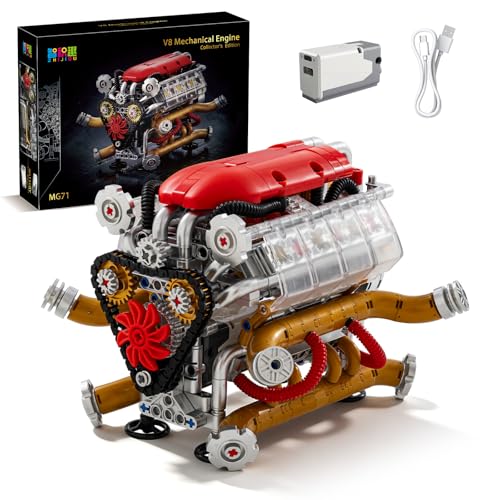 V12 Engine Model Kit that Runs, Build Your Own Visible Car Motor Building Set, 12-Cylinder with...