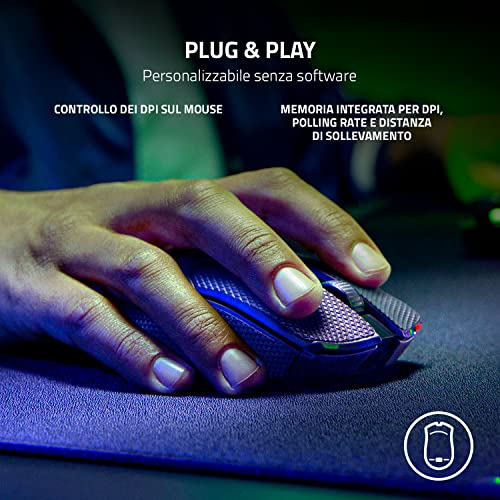 Viper V2 Pro - Mouse wireless per Esport ultraleggero simmetrico per destrorsi (Sensore Ottico da 30K DPI, Tecnologia Wireless HyperSpeed, Interruttori per mouse Ottico Gen-3) Nero - Mouse gaming - Immagine 5