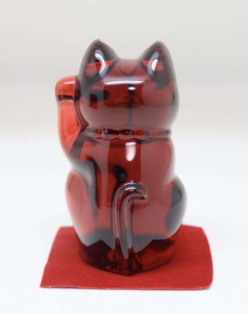 Amazon.co.jp: バカラ Baccarat ラッキーキャット レッド フィギュリン