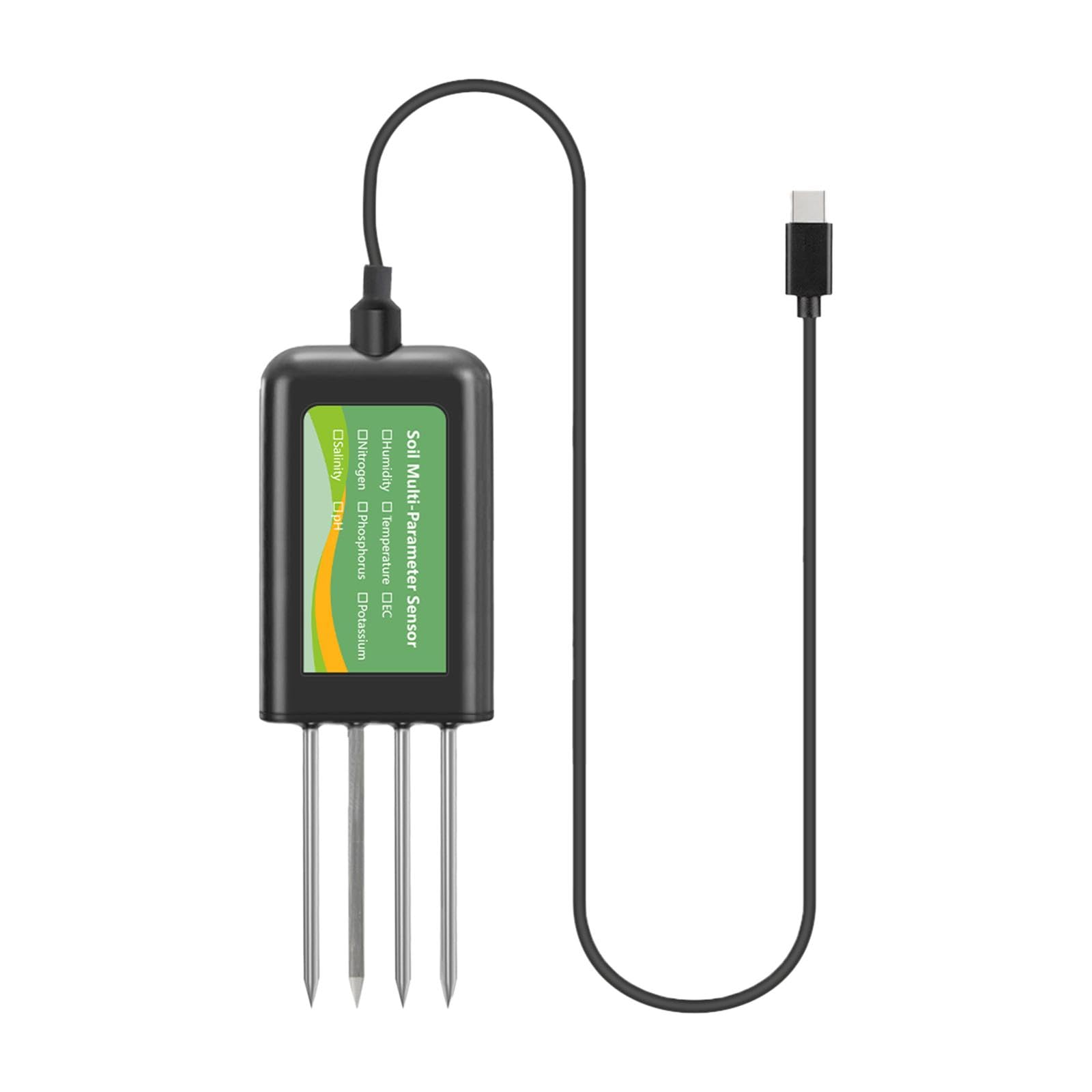 Medidor de Humedad Del Suelo, Higrómetro Digital, Medidor de Temperatura, Humedad Y PH para Uso en Exteriores.
