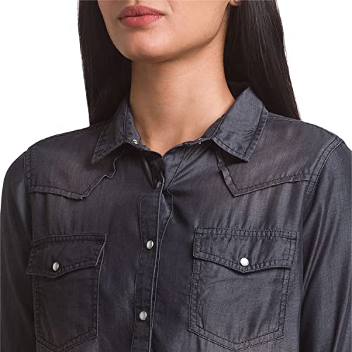 Image of Spykar Women Cotton Regular Fit Full Sleeves Shirt