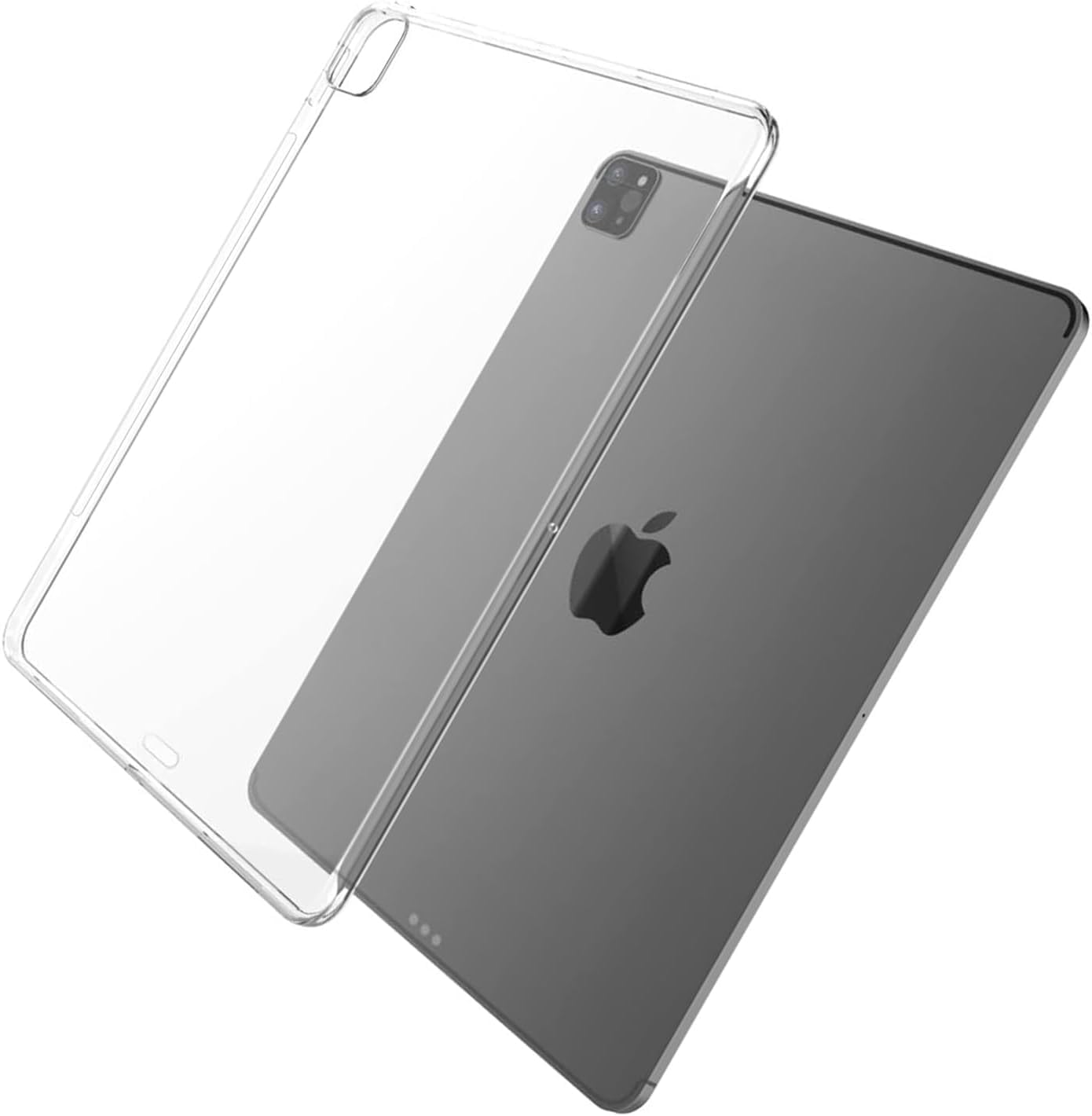 Asgens Clear Case Compatible with iPad Pro 11 inch, Flexible Soft Silicone TPU Shockproof Anti-Slip Protective Cover for iPad Pro 11" 2018/2020