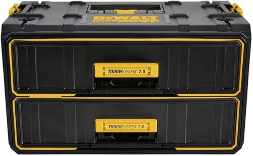 Miniatura 2 de DEWALT ToughSystem Caja de herramientas, 2.0 con dos cajones, 21.8 pulgadas (DWST08320) Negro, Amarillo,Multi,https://www.amazon.com/dp/undefined